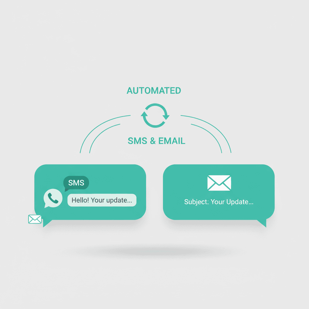 Phone system interface showing call log and SMS history