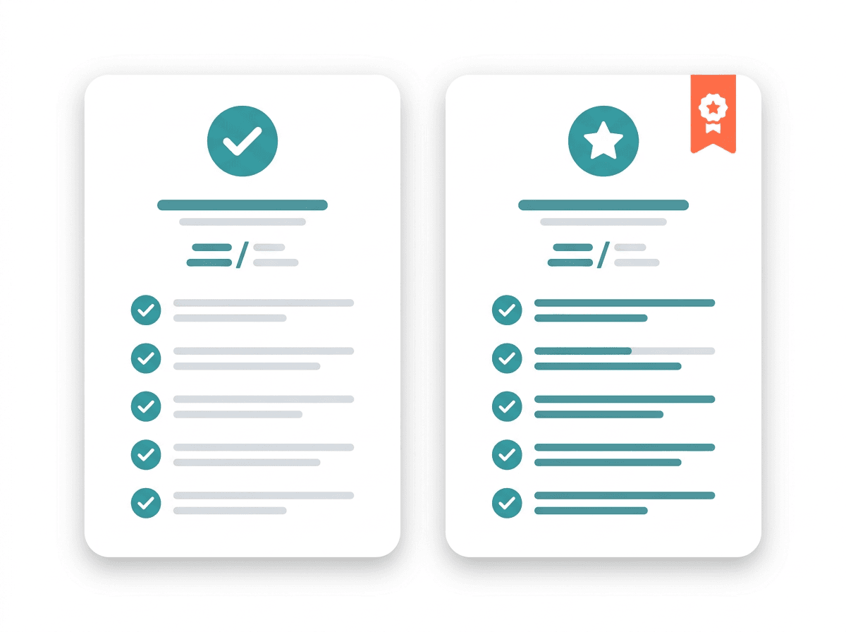 Two pricing plan cards side by side — Standard and Growth